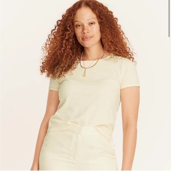 J. Crew Tops - NWT J. CREW ‘90s CROPPED ORGANIC SLUB COTTON  T-SHIRT Size 2XL